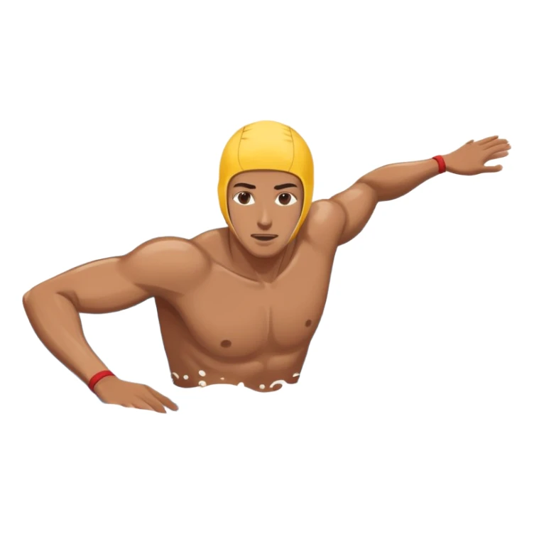 person swimming in water doing freestyle sticker