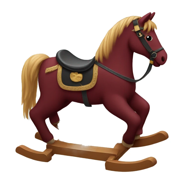 burgundy rocking horse sticker