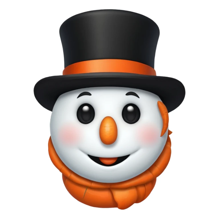 A classic snowman with carrot nose and coal smile. sticker