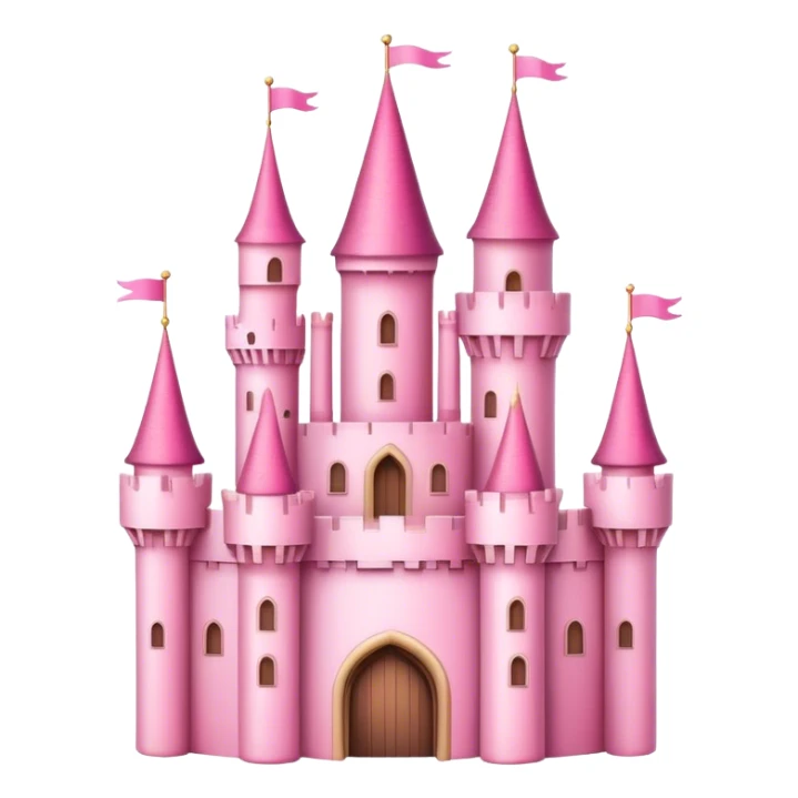 a fairytale castle in pink theme sticker