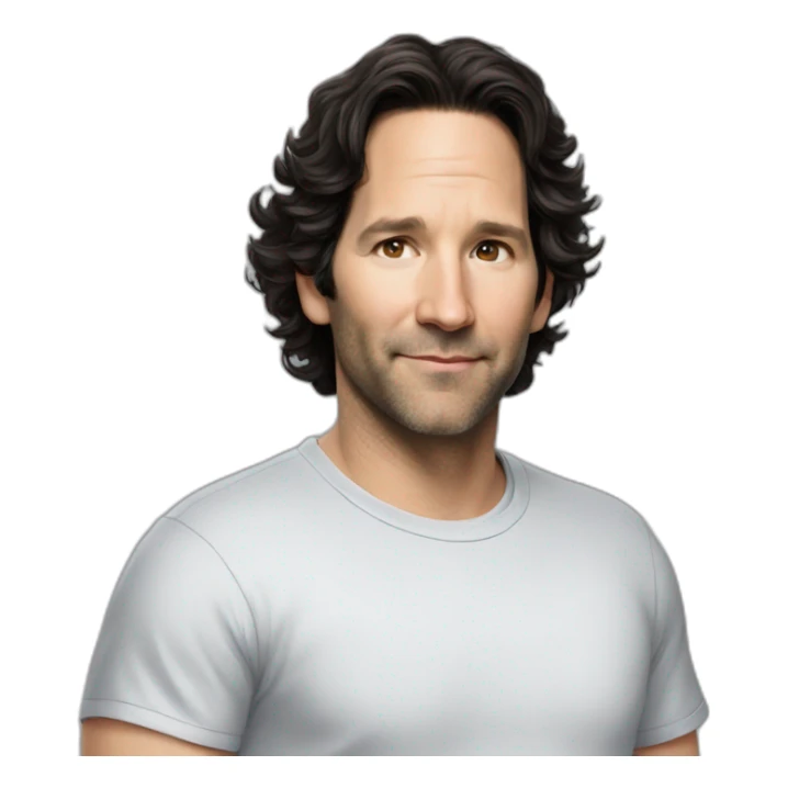 Paul Rudd wearing t-shirt sticker