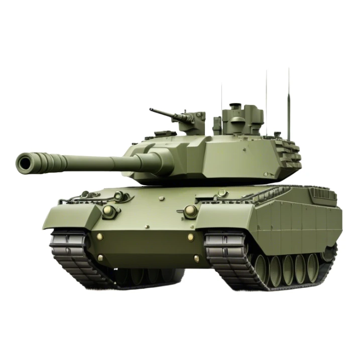 Challenger 2 (2018) – Cinematic-realistic Challenger 2 tank, its massive olive-drab frame pushing through a battlefield covered in thick fog. The powerful rifled gun steadies on a distant target, while its heavy Chobham armor deflects small arms fire, the battlefield illuminated by the glow of flares overhead. sticker