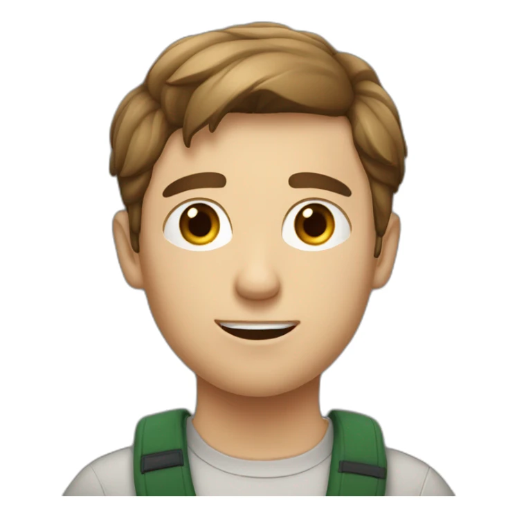 a white male student with very short brown hair is disturbed sticker