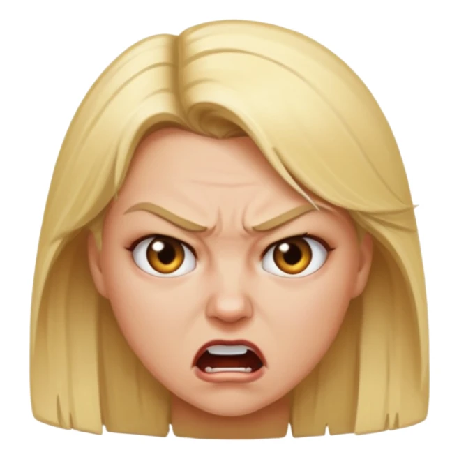 pissed off blonde women sticker