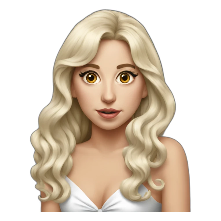 lady-gaga-bow-in-hair-realistic sticker