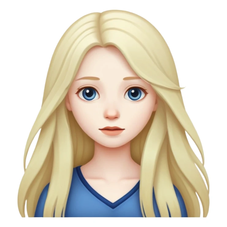Girl with long hair emoji sticker