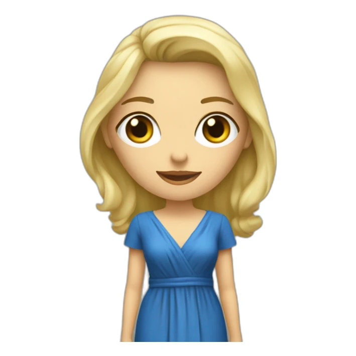 une femme blonde aux yeux bleus avec une robe d'avocate sticker