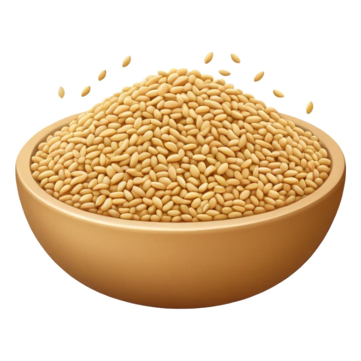 sesame seeds sprinkled on top of food sticker
