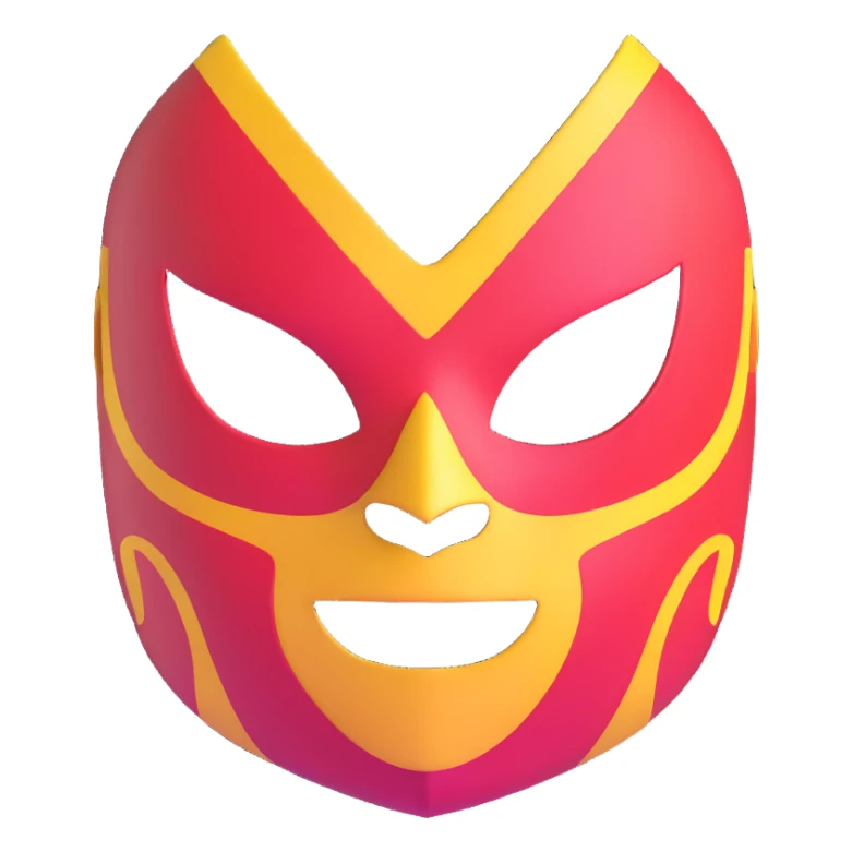 black and yellow luchador mask sticker