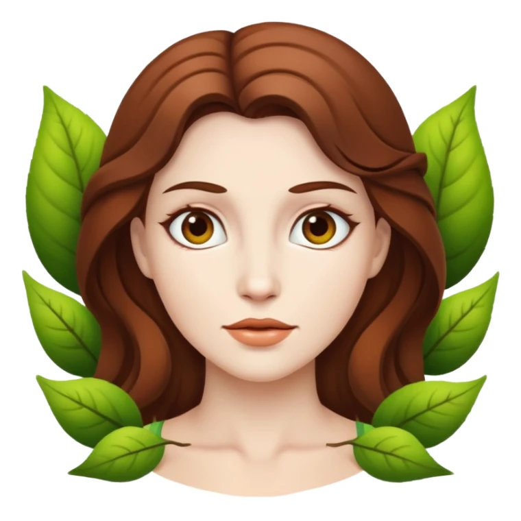 Mother Nature white skin brown hair sticker