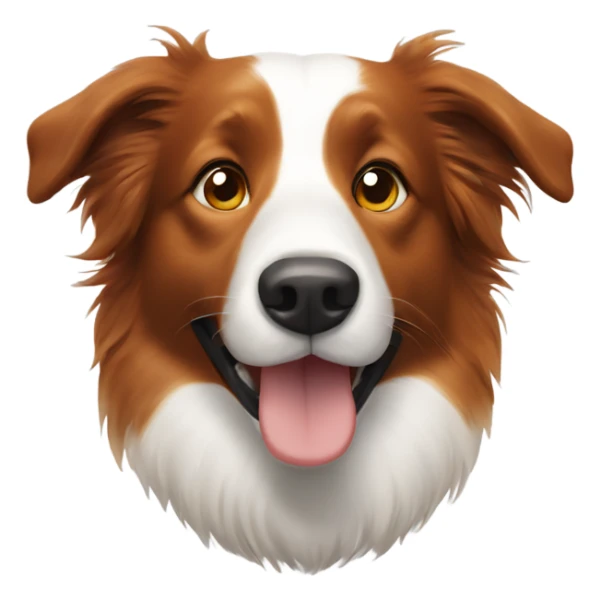 Ginger border collie sticker