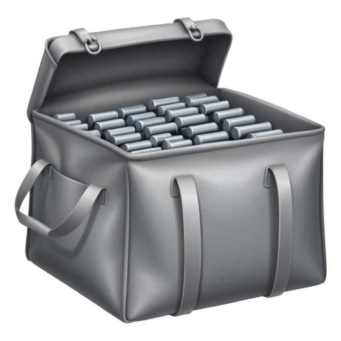 Opened bag full of iron bar sticker