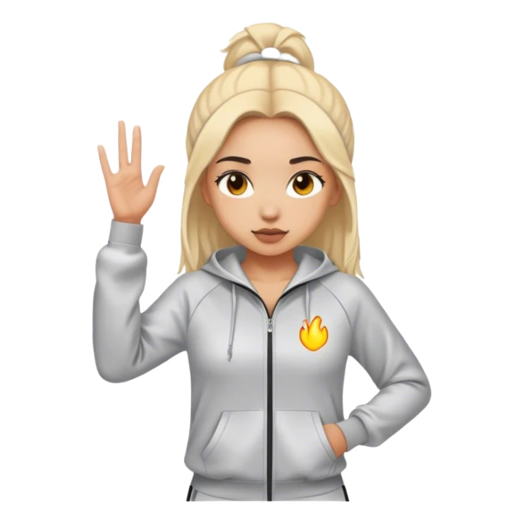 The girl who is wearing a tracksuit  sticker