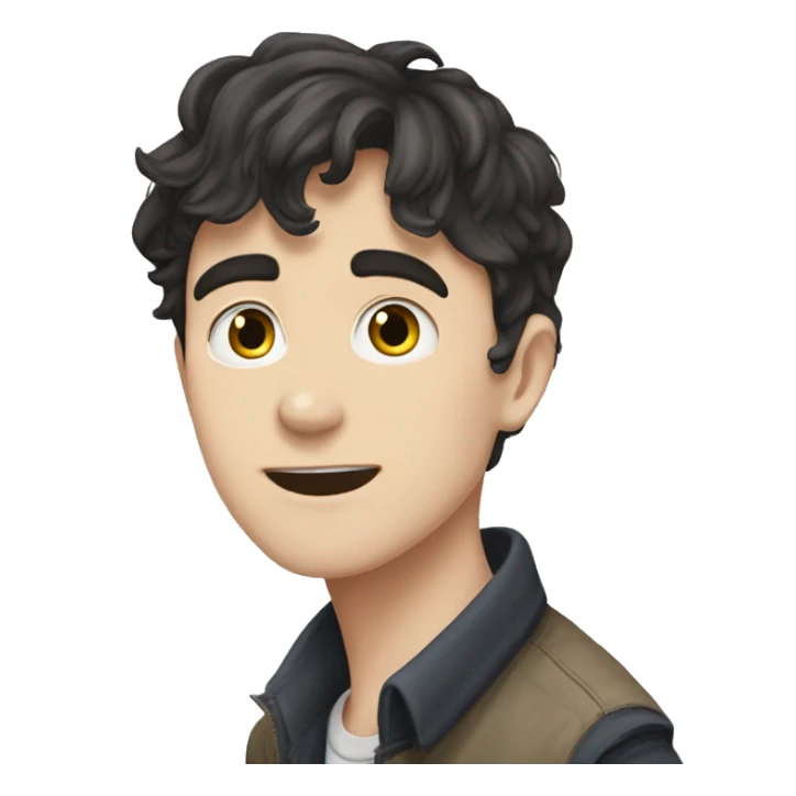 Charlie spring from heartstopper dark hair Alice oseman wiki  sticker