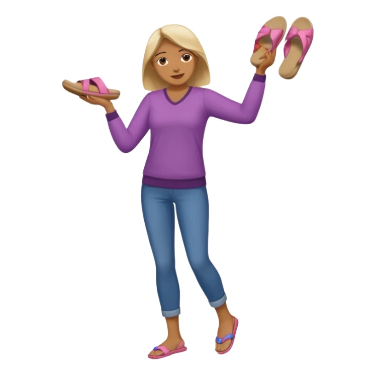 Terlik fırlatan anne sticker