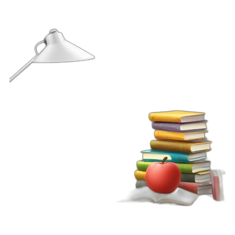 There is a stack of books and a laptop on the table sticker