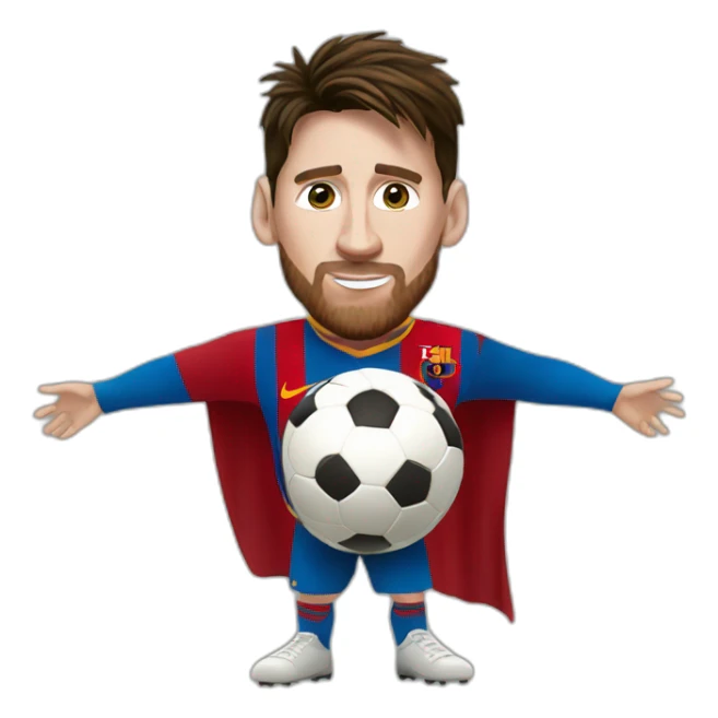 MESSI with a stolen mask and golden ball sticker