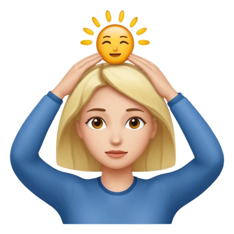 decision gesture women hands on top of the head sticker