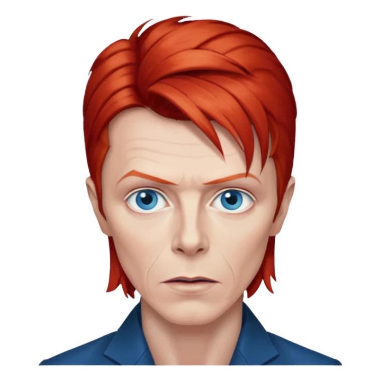 David Bowie with Blue eyes, red hair sticker
