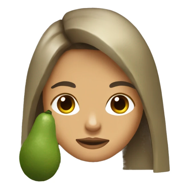 Guacamole and girl with dark blond, long hair sticker
