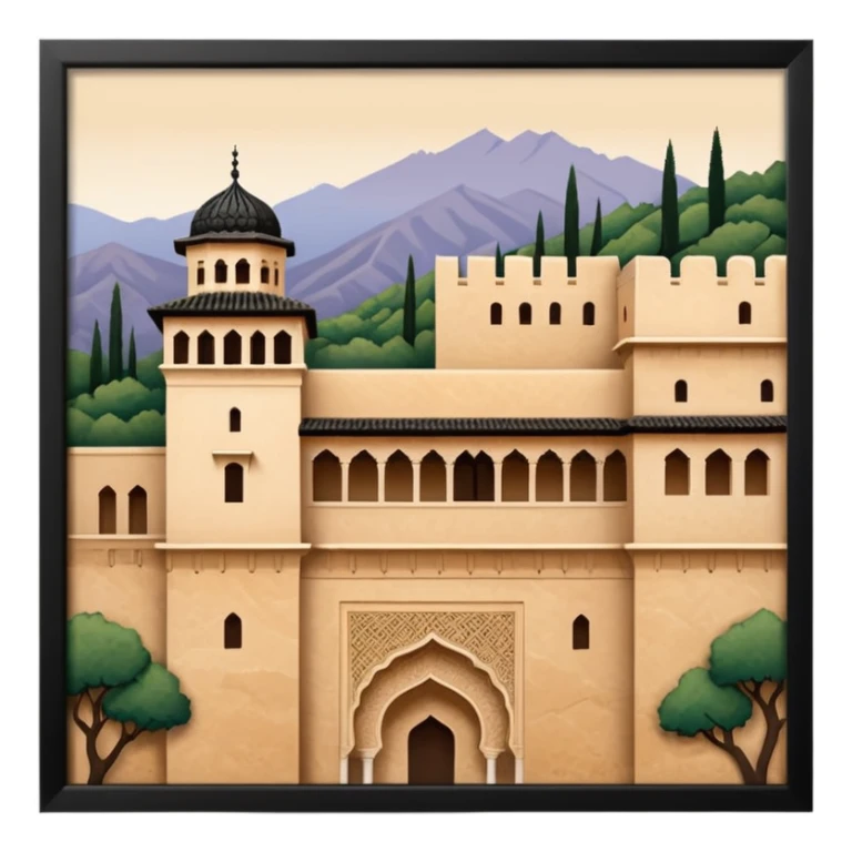 The alambra of granada, spain  sticker