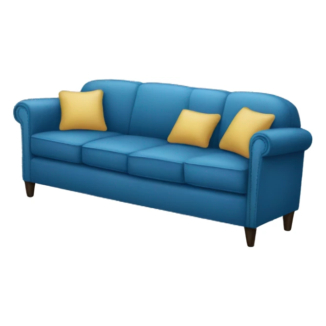 blue couch chair sticker