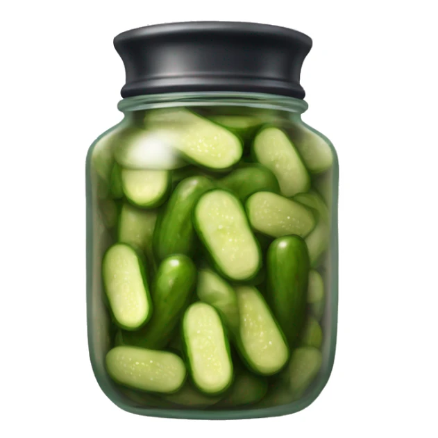 Jar of pickles being puled from tophat sticker