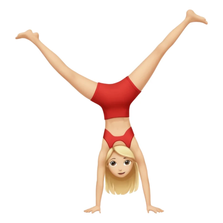 blonde girl doing a Cartwheel  sticker
