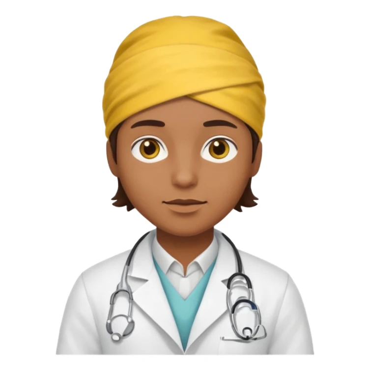 doctor with yellow bandanna sticker