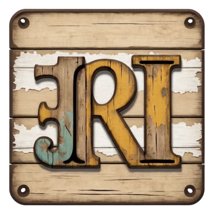 a sign with only the word "RCH" written on it in capital letters sticker