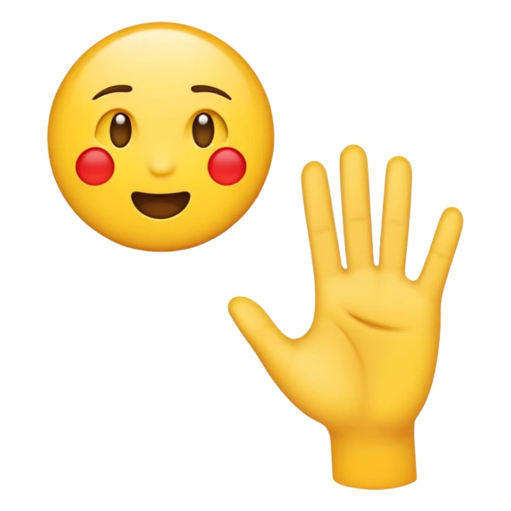 Emoji sticking their hand out like saying stop sticker