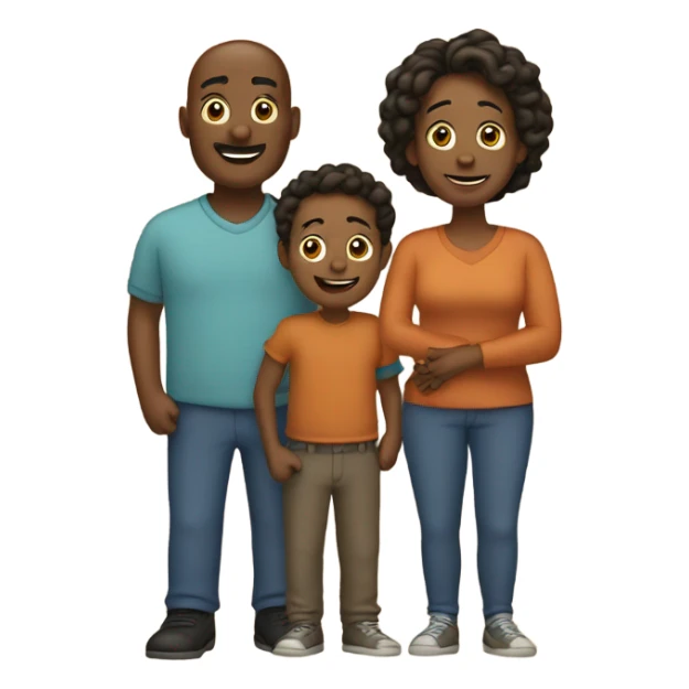 Father, mother and two sons sticker
