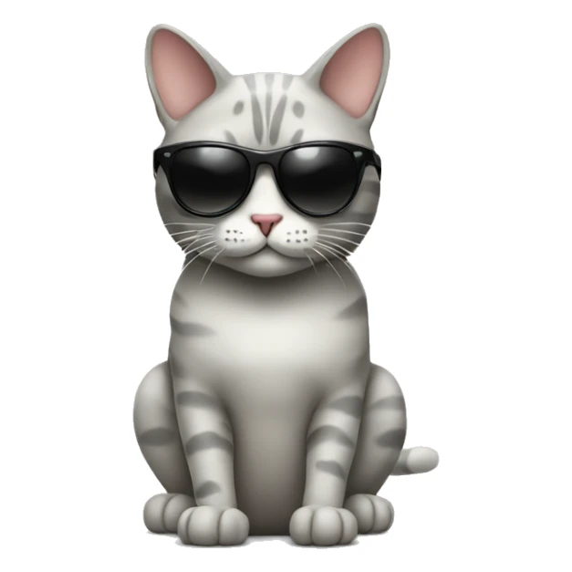 Cat with sunglasses sticker