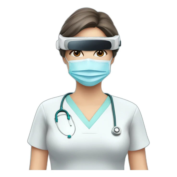 Surgeon-with-virtual-reality-display-operating-on-woman sticker