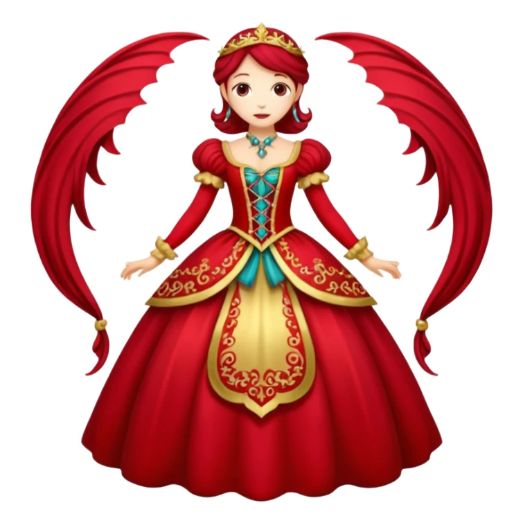 Fairy Tale Costume including red and other colors sticker
