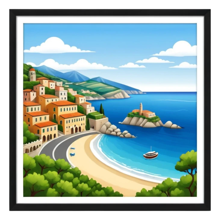 postcard of italy sticker