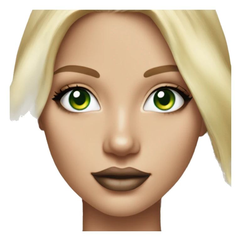 Realistic victoria secret model blonde green eyes  sticker