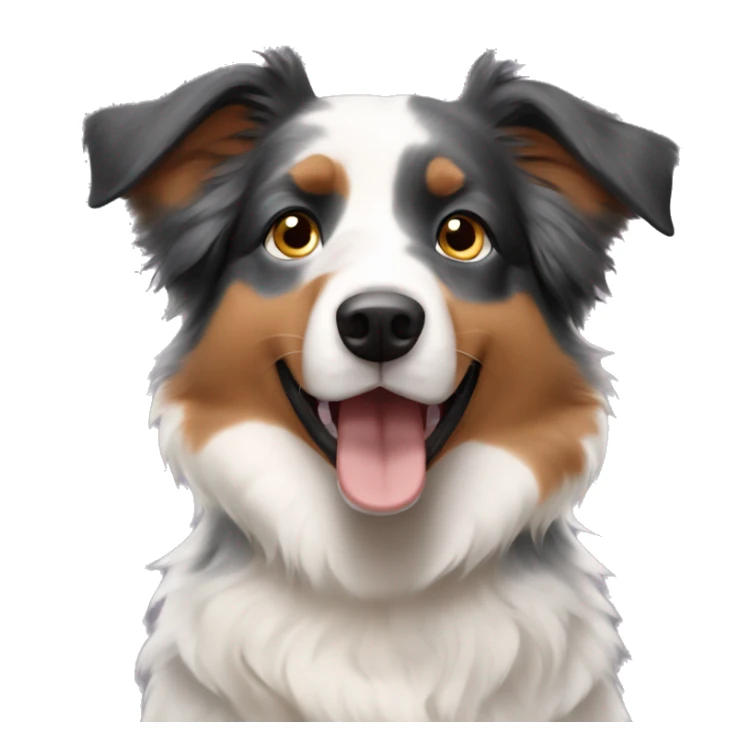short hair australian shepherd dog sticker
