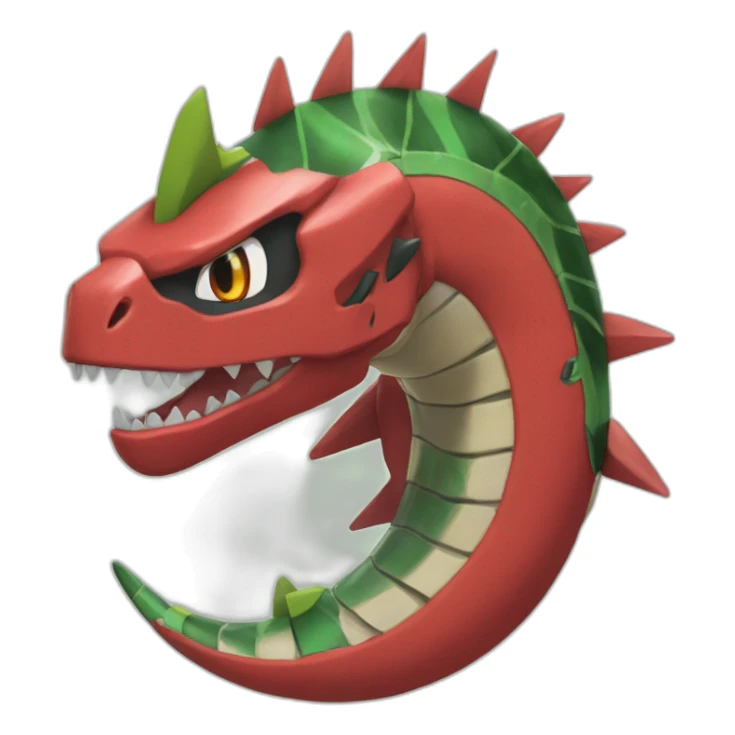 primal groudon with a rayquaza on his neck sticker