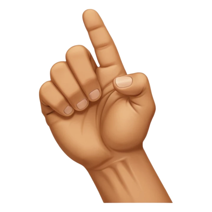 back of veiny fist rearview sticker