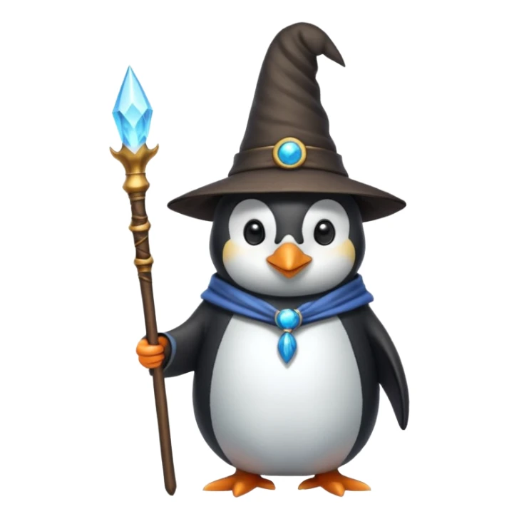 Penguin Wizard sticker