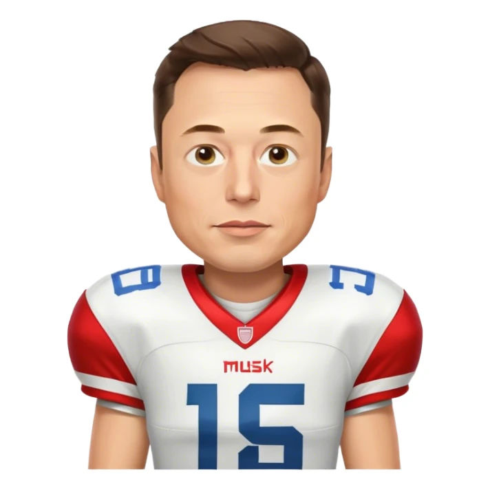 elon musk playing football  sticker