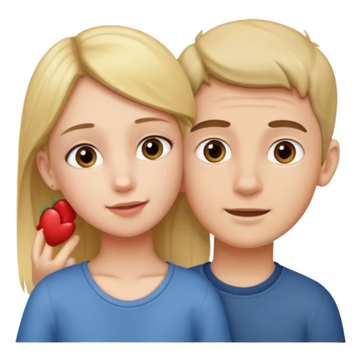 A girl holding an boys ear tightly sticker