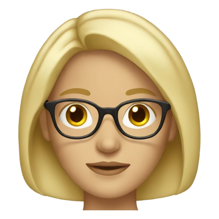 Blonde woman with glasses sticker