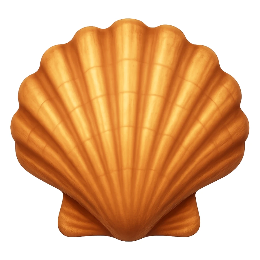 Детализированный емодзи ракушки на пнгфоне без фона sticker