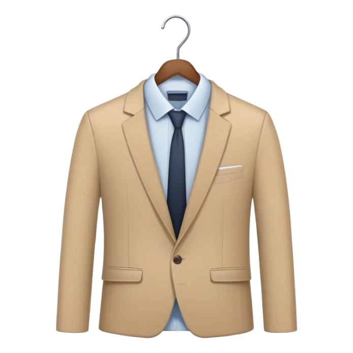 Minimalist clothes hanger with business blazer, professional style icon sticker