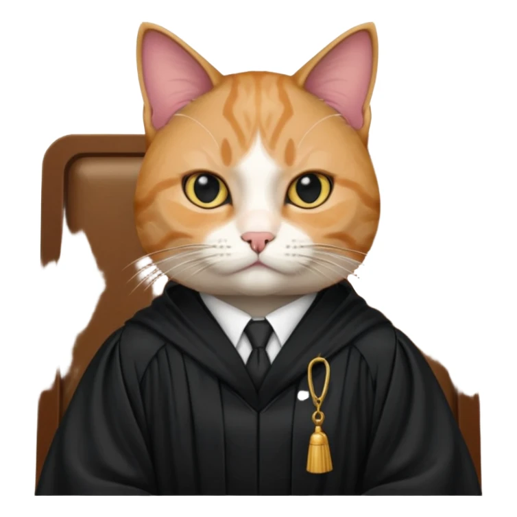 cat lawyer won the case in court sticker