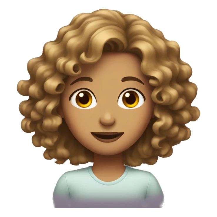 Wavy hair girl sticker