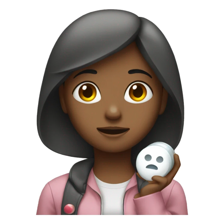 Girl and pill sticker