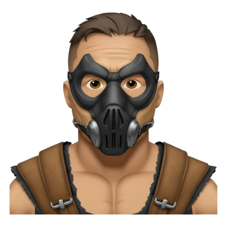 tom hardys bane from batman the dark knight, as mask that only covers his mouth sticker
